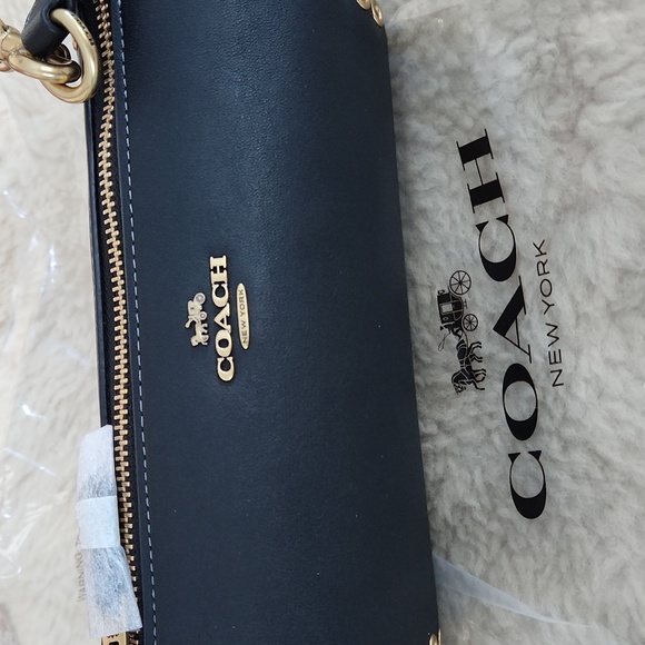 NWT IOP Coach Black Leather Nolita Barrell Bag With Grommets 🖤🎁🌙 - Picture 3 of 16